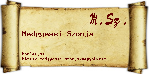 Medgyessi Szonja névjegykártya
